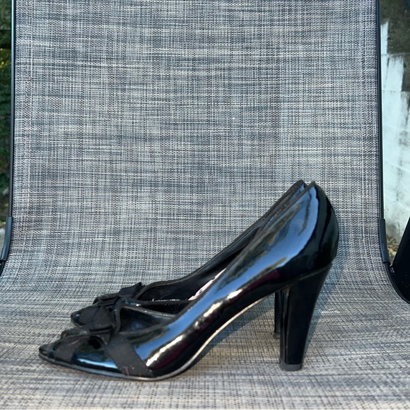Cato black bow open toe heel - Picture 4 of 7